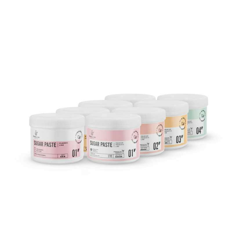 Sugaring paste Sample set Classic & Premium Prebiotic 230g x 8